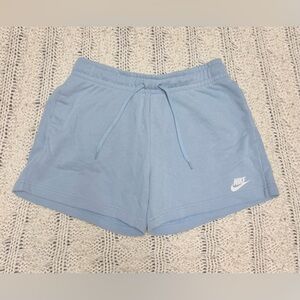 Nike Women's Light Blue Mid Rise Athletic Shorts